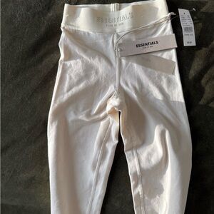 Essentials Cream Sports Leggings